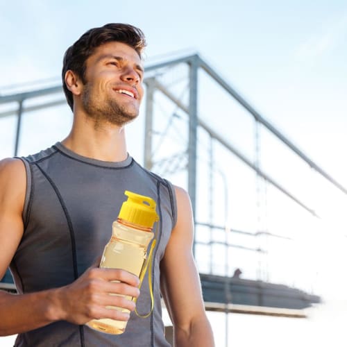 Large Sports Water Bottle - Gym Water Bottle for Men | 500ml Hiking Water Bottle, Daily Hydration Bottle, Leakproof Sports Water Bottle, Everyday Drin