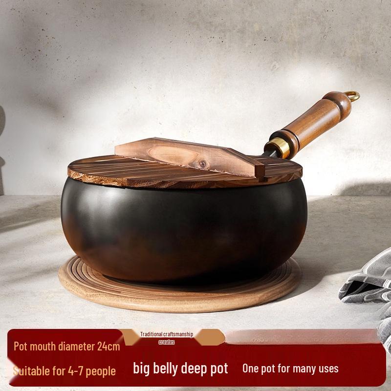 

ZISIZ Handmade Non-stick Iron Wok