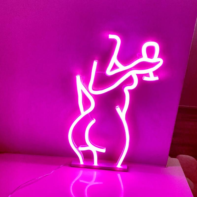 

Настольный светильник Lady Back Sign, термостойкий, бесшумный прикроватный светильник со светодиодной лентой Night