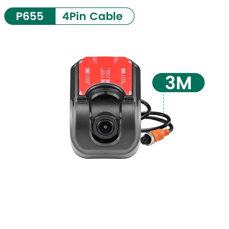 GreenYi AHD1080 Universal Car Windshield Front View Camera High Definition Starlight Night Vision Adjustable Angle For Bus Truck P655-4Pin