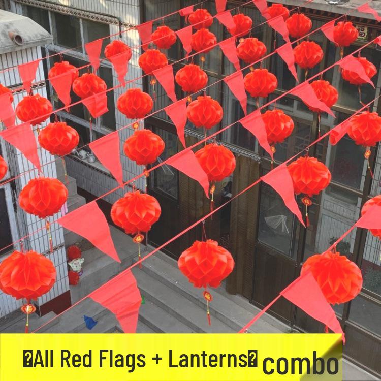 Red Lantern Ornaments for Weddings, New Year, Indoor Decor & Mall Displays