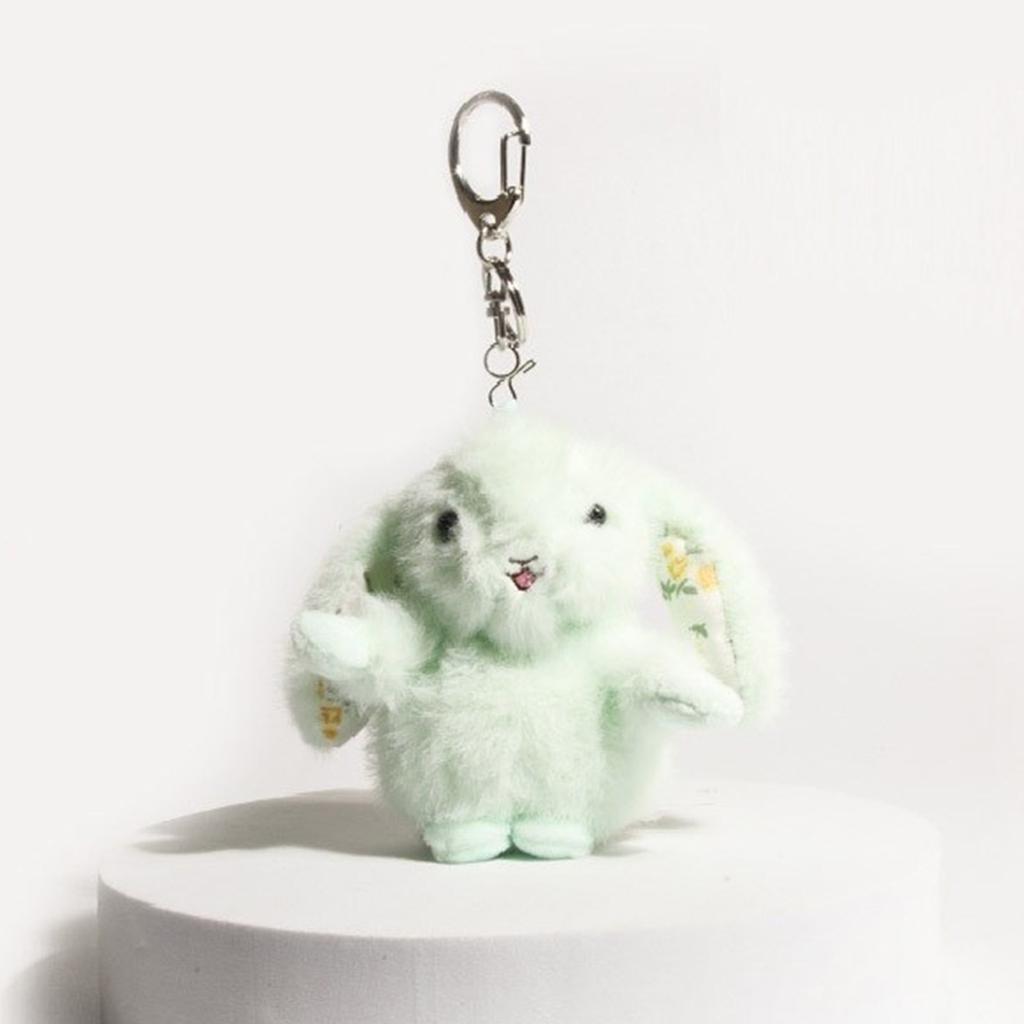Cuteness Rabbit Plush Keychain Soft Figure Keyring Backpack Ornament Keychain Accessory PP Cotton Texture for Daily