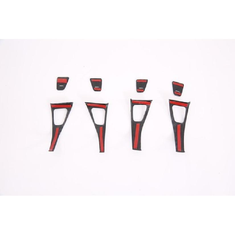 Carbon Fiber Door Lock Switch Frame Cover Trim For 2018- Tesla Model 3  8pcs