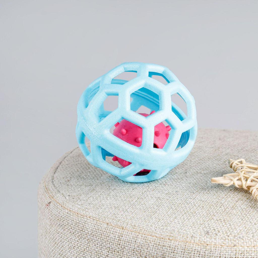 Durable Geometric TPR Pet Toy Ball for Dogs and Cats