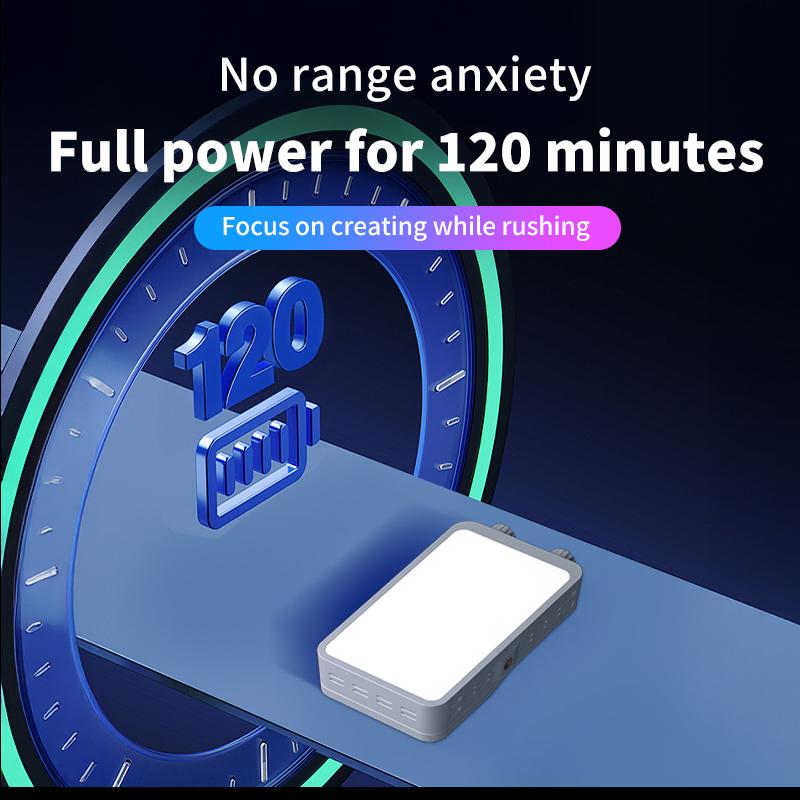 RGB Video Light 25W Pocket Camera Light Full Color Portable Photography Video Lighting Mini LED Fill Light 4000mAh Rechargeable