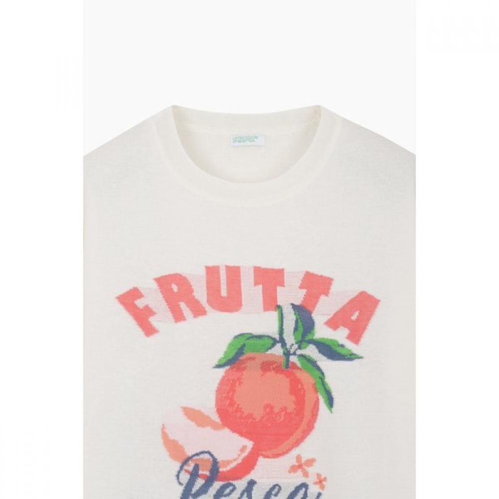 Benetton Peach Print Knit Bakpf6631