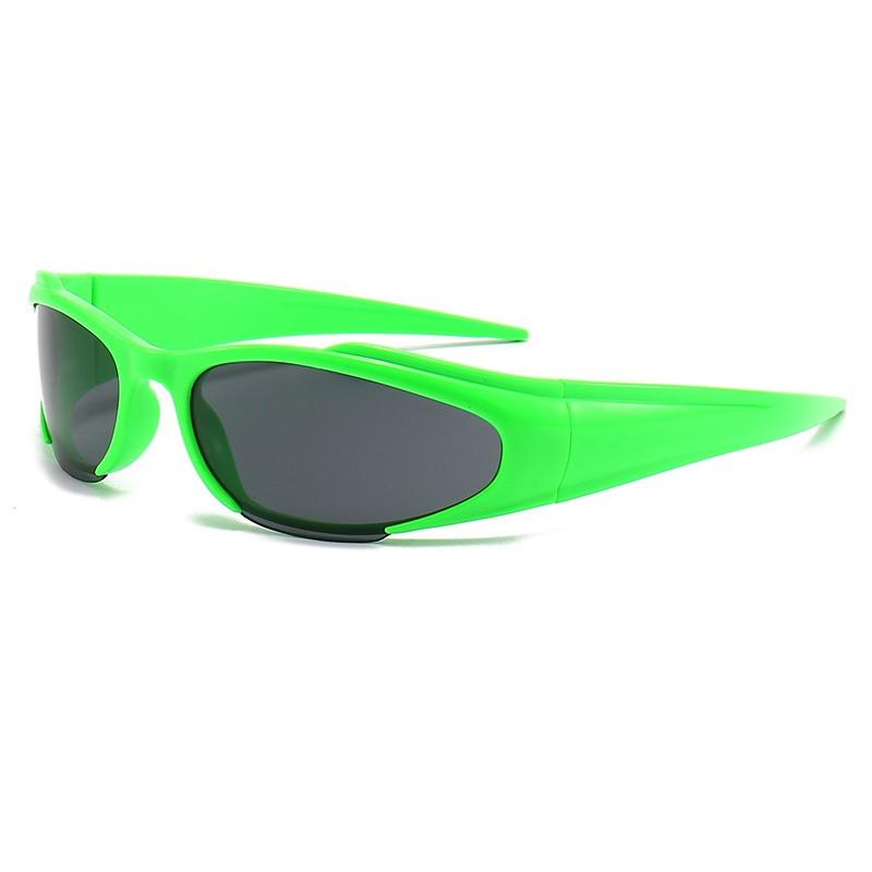 2023 Unici UV400 Logo Personalizzato Sportivi Alla Moda Occhiali da Sole Occhio di Gatto Sportivi Equitazione Y2k Avvolgenti Occhiali da Sole