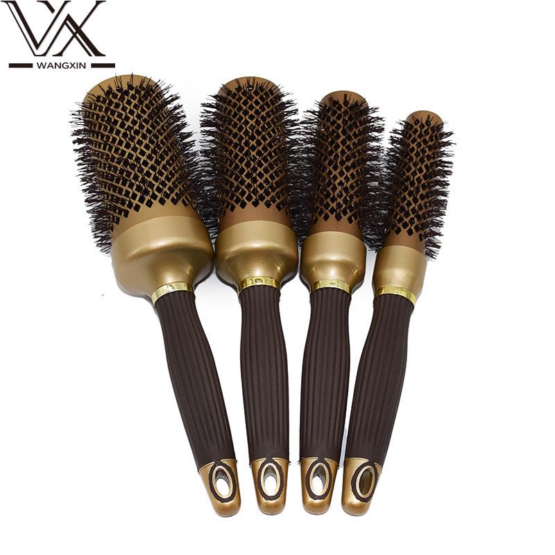 Boar Bristle Large Wave Curling Brush with Aluminum Barrel