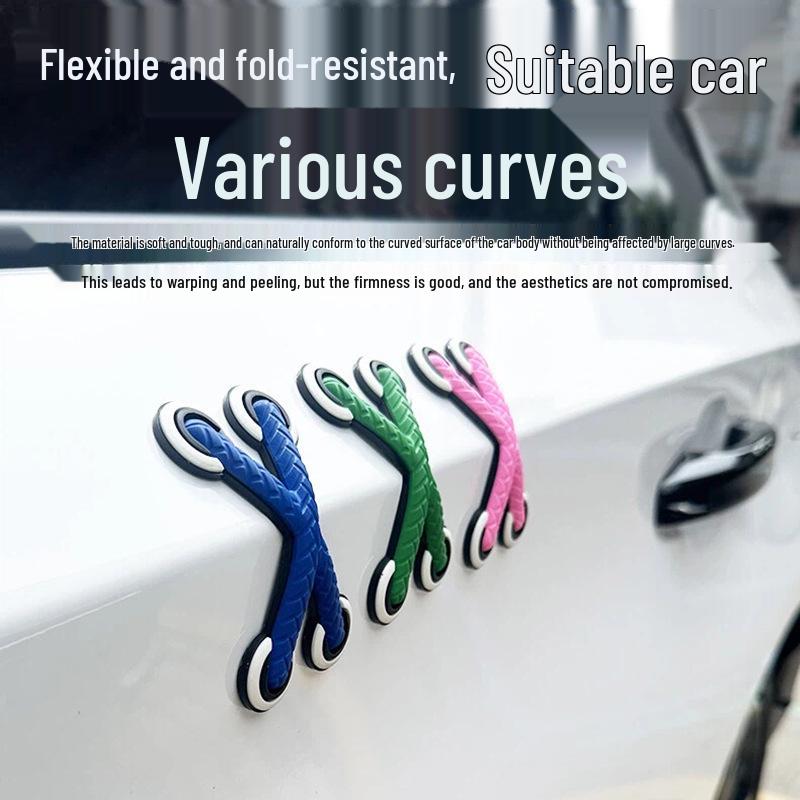 3D Stereo Shoelace Sticker: Car, Motorcycle, and EV Scratch Cover Decal