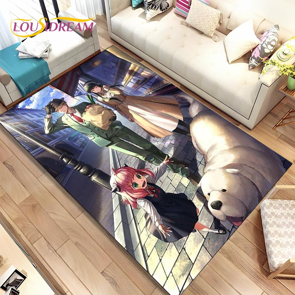 Japan Anime SPY×FAMILY Cartoon  Area Rug Large,Carpet Rug for Living Room Bedroom Sofa Doormat Decoration,kid Non-slip Floor Mat