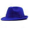 Autumn and Winter New Style Cuffed Small Top Hat Black Classic British Style Jazz Hat Women's Wool Felt Hat Felt Hat