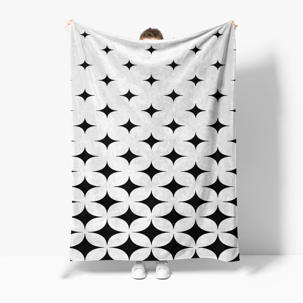 Cute Printed Fleece Blanket Soft Warm Throw Bed Sofa Decorative Throw Blanket Gift 75x90cm
