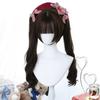 LAOBAO Cosplay Harajuku GAL Princess Twin Long Curly Heat Costume Perfect for and Events Wig, Lolita, Style, Style, Cut, Tail, Brown, Hair, Resistant,