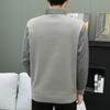 Yalu Herren Faux Zweiteiler Hemdkragen Langarm T-Shirt