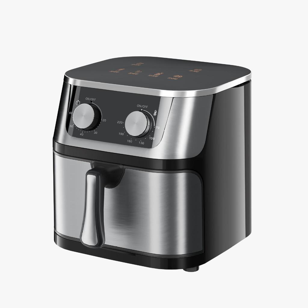 Smart Stainless Steel Air Fryer with Visual Display - Large Capacity, US Standard