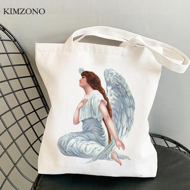 Angel Shopping Bag Recycle Bag Tote Bolso Bolsa Bag String Bolsas Ecologicas Woven Sacola Grab