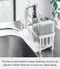 Yamazaki Sponge Bottle Holder with Water W25 x D10 x Tower Sponge Sponge Holder with Draining 5016 & Drainer, White, Approx. H9.5cm, Rack, Function,