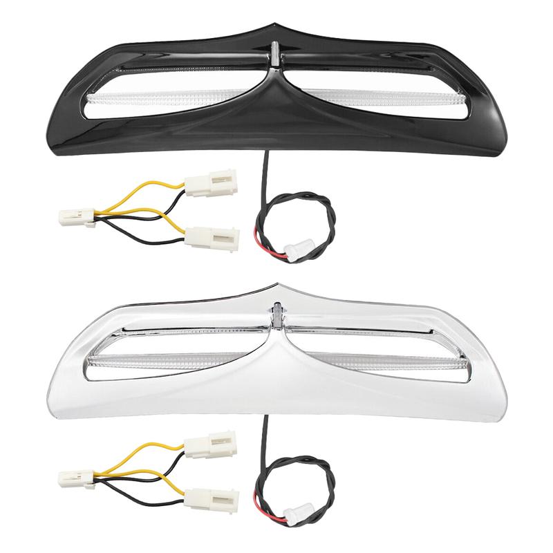 1PC Motorcycle Front Batwing Fairing Vent Trim with LED Accent Lights Cover Fit for Harley Street Glide (EFI)-FLHX 2014-2016