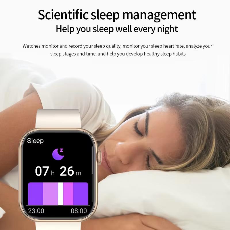 2025 Nové chytré hodinky Bezdrátové nabíjení Chytré hodinky Bluetooth hovory Muži Ženy Chytré hodinky Fitness náramek Vlastní ciferník