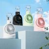 Small Desk Fan Powerful Spray Fan Small Pocket Fan Lightweight Rechargable Fan Misting Spray Fan Plastic Material