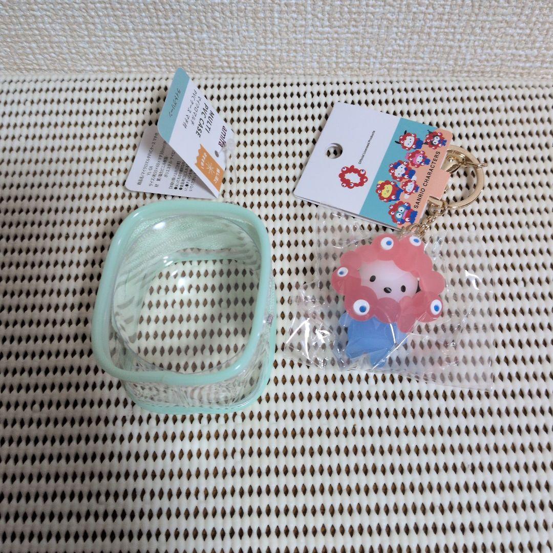 Myakumyaku Character 3D Keychain Pochacco Clear Color Pouch Included
