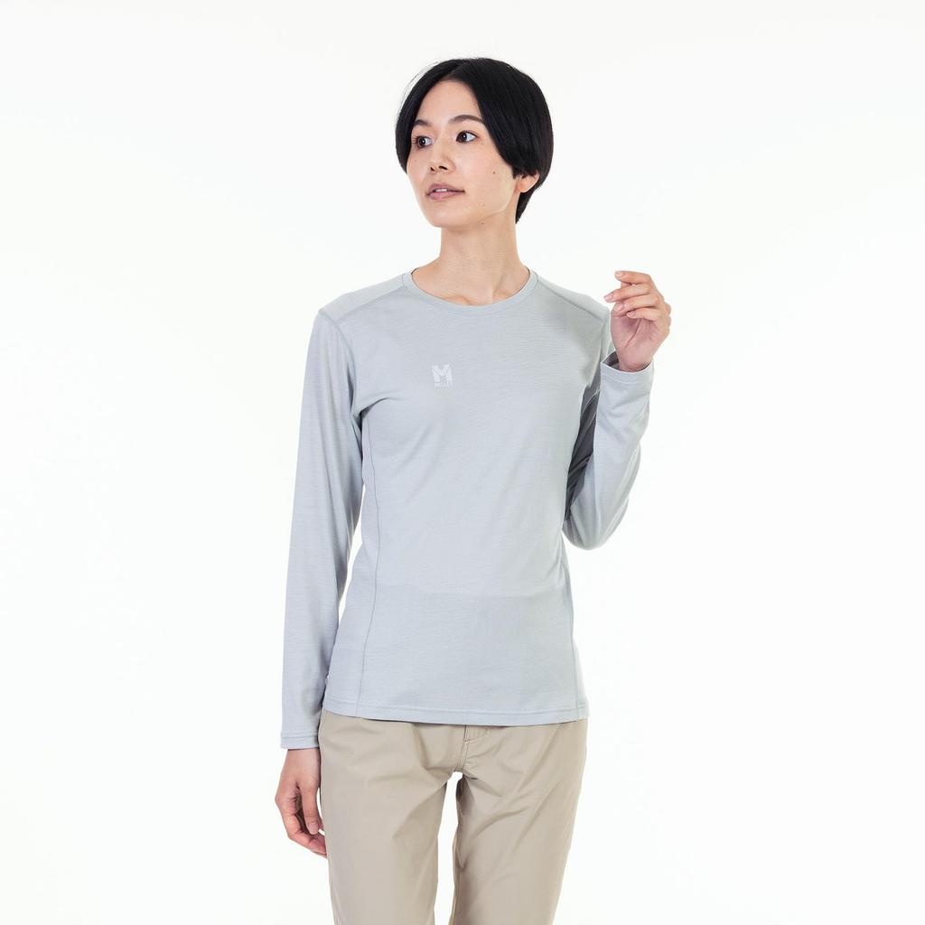 Millet KUHTAI II Wool Crew Long Sleeve NEW T-Shirt, Women's, LOGO_SAPHIR