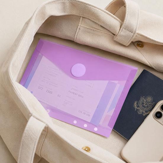 The Curved Flip Cover Features A Fastener Tape That Keeps Papers Firmly in Place