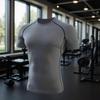 Men's Quick-Dry Grey Yoga T-Shirt - High Elasticity, Breathable Activewear