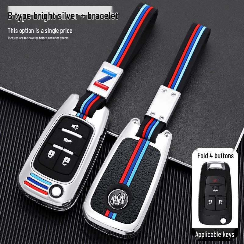 Buick Car Key Case Cover for Models: New Excelle, Verano, GT, Velite, Envision, Enclave, GL8, LaCrosse, GL6, Encore