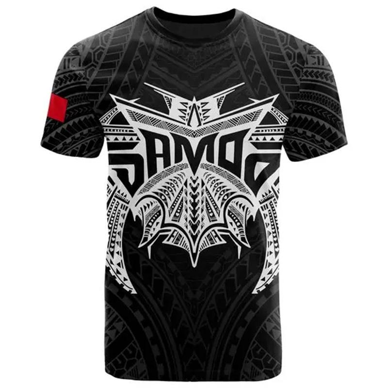 3D Pohnpei Polynesian Culture Tribal Island Retro Tattoo Printing T Shirt Children Fashion Cool Tee Shirts