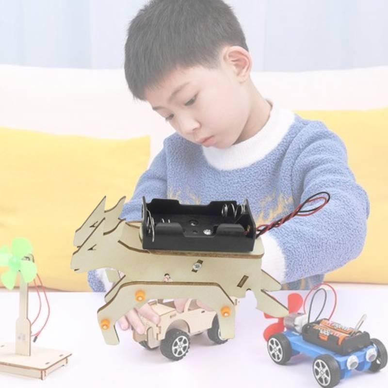 Fifth Grade Student Diy Wooden Electric Running Goat Educational Science Experiment Kit