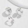 Minimalist Ins Water Drop Open Ring Design Glossy Surface Hugging Joint Ring for Women