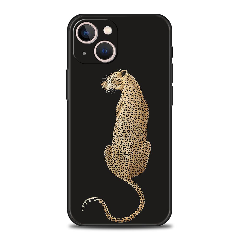 Luxury TPU Phone Case For iPhone 17 Air 16E 16 11 15 14 Pro MAX 12 13 7 8 Plus X XR XS SE 2022 Cover Fashion Tiger Leopard Print