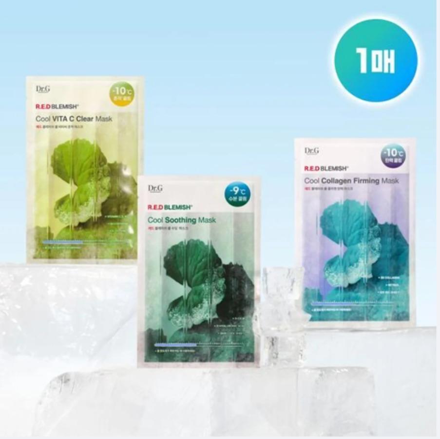 Dr.G Red Blemish Cool Soothing Mask 5ea Vita C Clear Mask 1ea