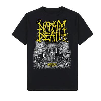 Napalm Death 'Scum' Classic Black Short Sleeve 100% Cotton T-shirt Mens Tees Top - NEW