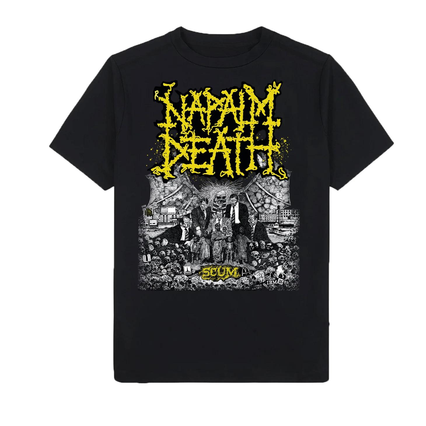 Napalm Death  Scum  Classic Black Short Sleeve T-shirt - NEW M