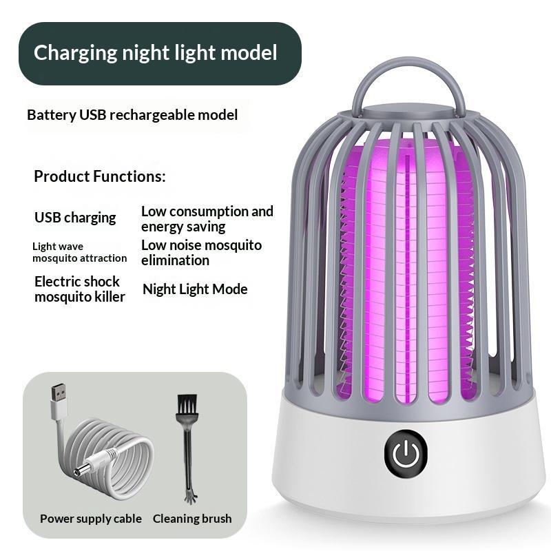 Electric Portable Mosquito Zapper With 360 Degree Uv Attraction Perfect For Home Bedroom Camping Use