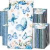Spiareal 200 Pcs Disposable Guests Hand Towels Bulk Bathroom Paper Napkins Butterfly Decorative Dinner Towels Flower Decorations for Wedding Holiday