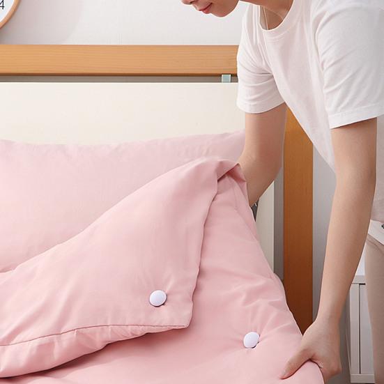 16 Pezzi Fermachiappetti Copripiumino Biadesivi Fermapiumino per Lenzuola con Scatola Portaoggetti Tessuto Morbido Fermapiumini per Piumone Cuscini Tende