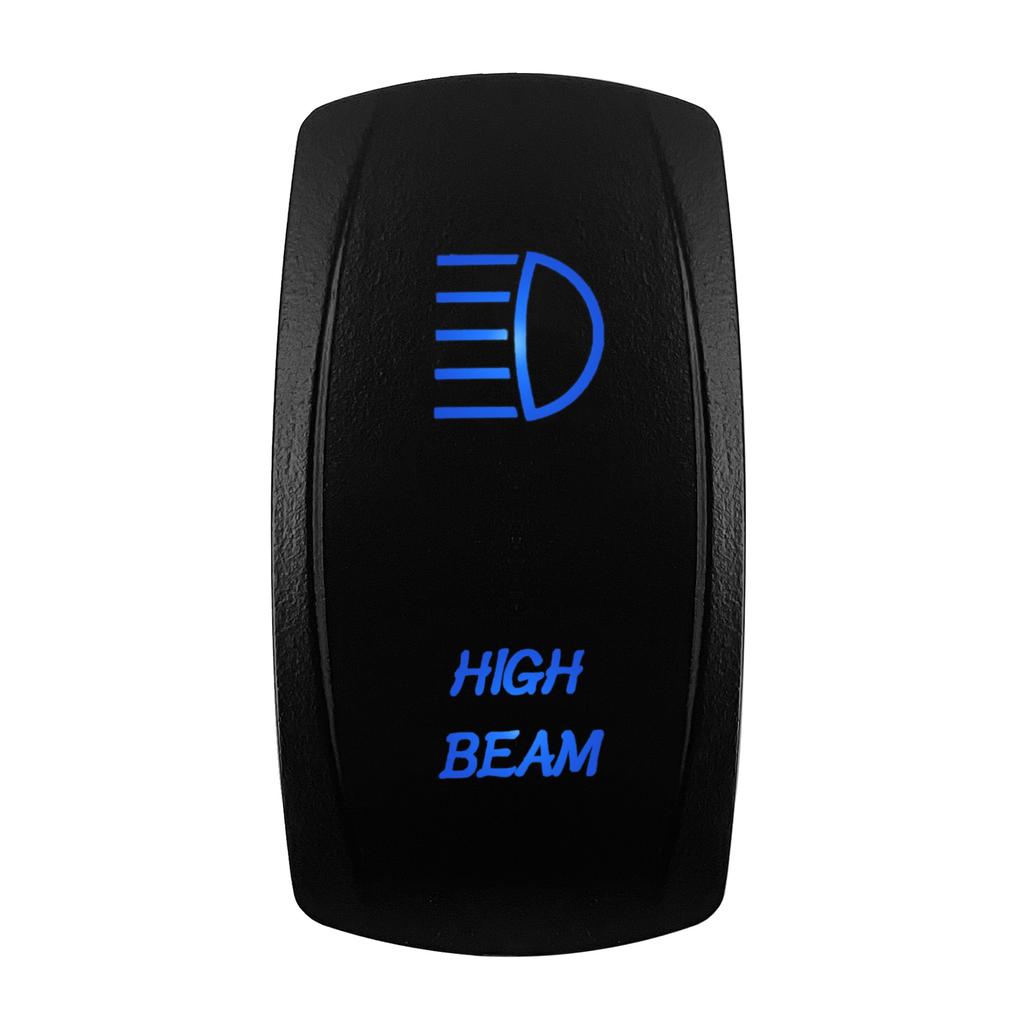 12V/24V Blue LED Rocker Switch Spot/Fog/Side Lights/Power/Inverter/Fan Toggle Waterproof On-Off | On-Off-On Switch Switches4