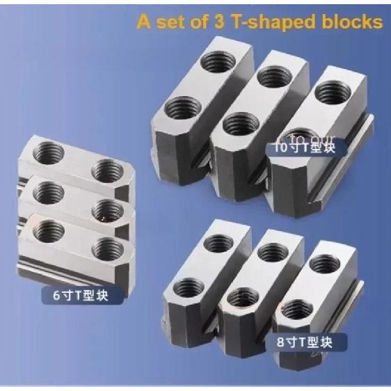 Hydraulic chuck T-slot SBT 5 6 8 CNC Lathe Chuck Jaws Inch Internal Hole Machining Holder Boring Cutting Tool Hollow T Nut Block Tire Chucks 1