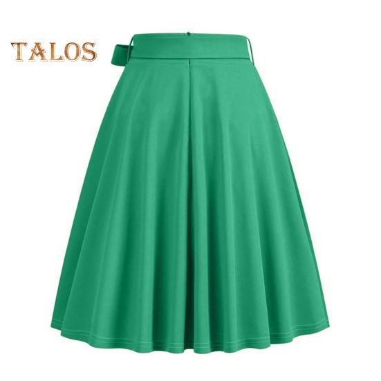 Women Mini Skirt High Waist Lace-up Bowknot Decor Short Skirt Solid Color A-Line Skate Skirt Leisure Daily Wear