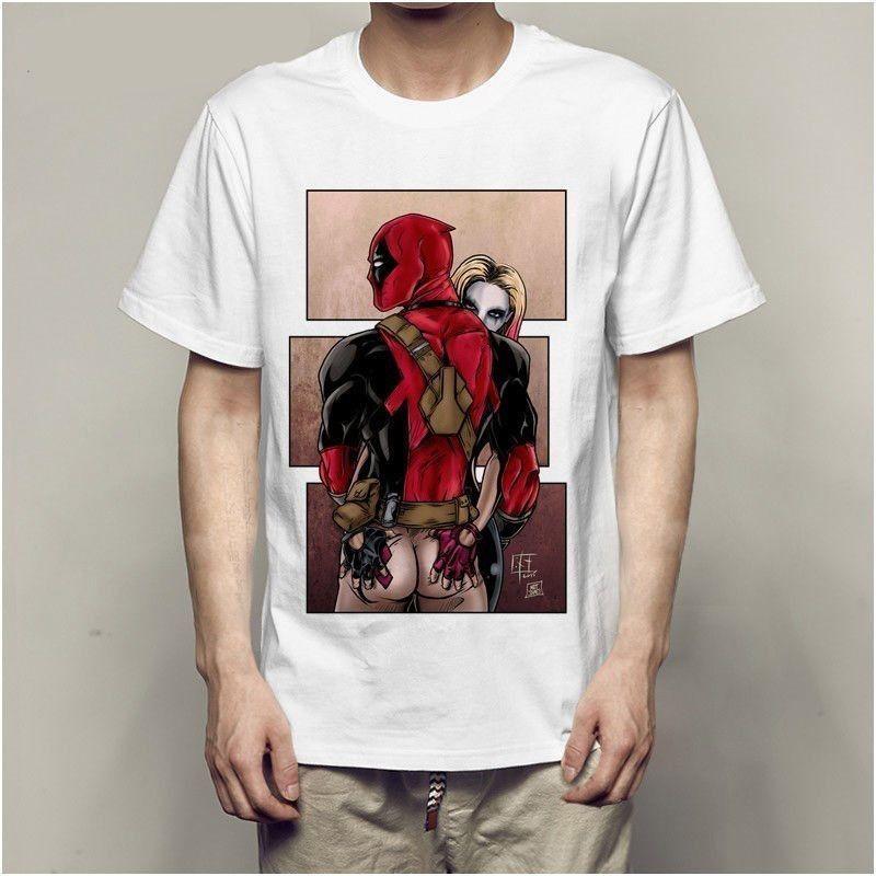 Originální 2026 Nová Vtipná a Zajímavá Pánská a Dámská Volná Trička s Potiskem Deadpoola ve Velkých Velikostech s Krátkým Rukávem