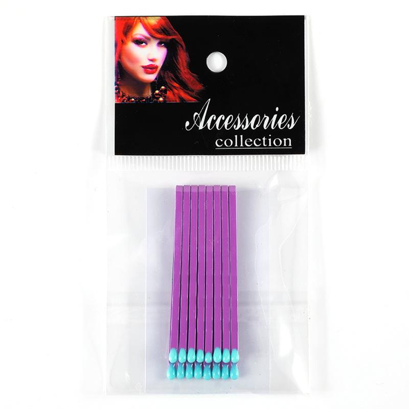 Hårnålar 10 st/set med 5 färger Populära Rainbow Glass Godisfärg Metall Bangs Clips Hårnål Bobby Pin Barrette