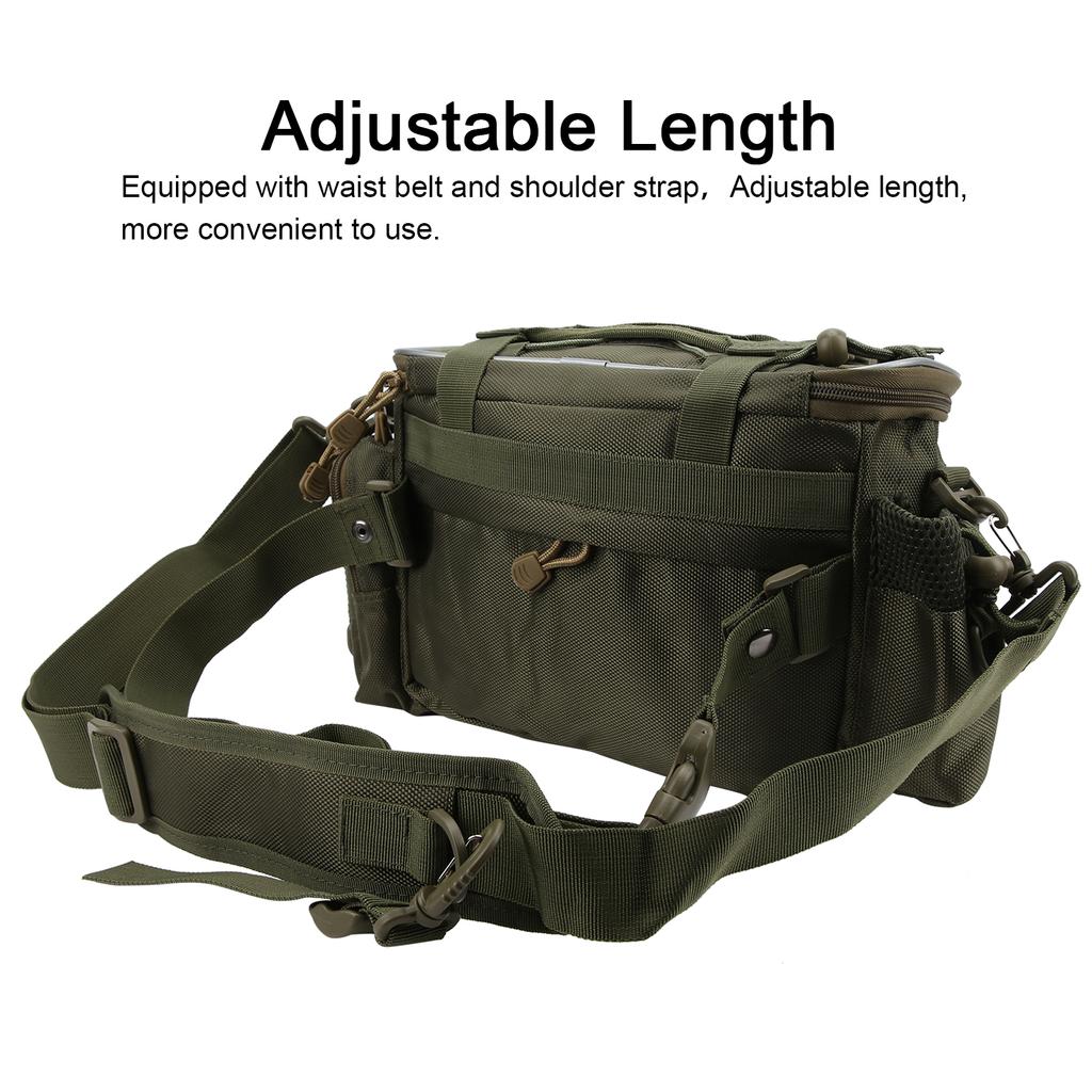 MultiFunction Fishing Tackle Bag Fishing Shoulder Waist Packs Multi Pockets Bait Lure Bag