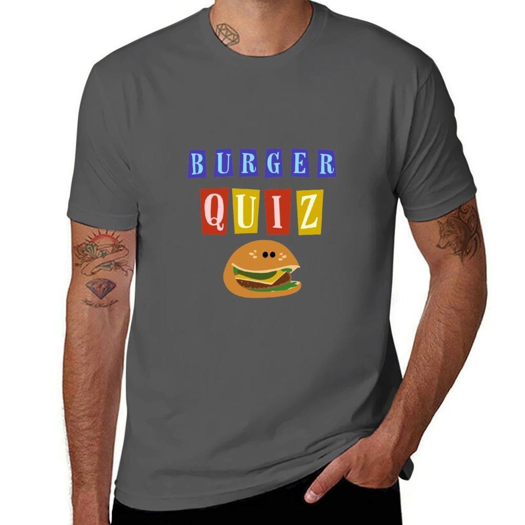 Burger Quizz New Logo Tshirt Work Basic Short Sleeve Top