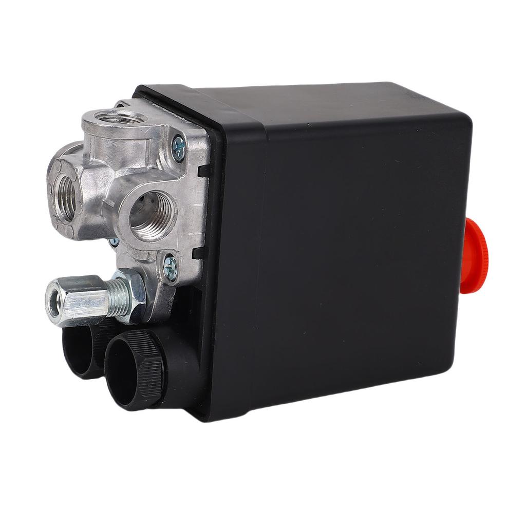 Air Compressor Pressure Switch ABS Stainless Steel Precise Automatic Control Vertical 4 Way Switch AC240V