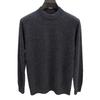 Men's Genuine Wool Sweater, 100% Pure Wool, Autumn/Winter Style, Half-High Neck, Solid Color Base Layer, Warm and Cozy.