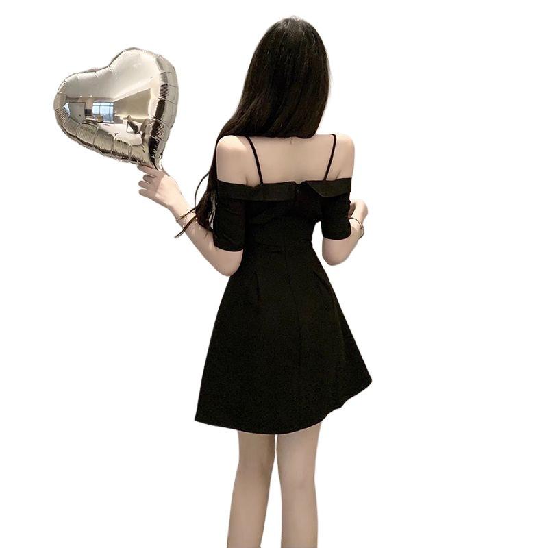 Elegant Bow One-Shoulder Strappy Dress for Summer 2026