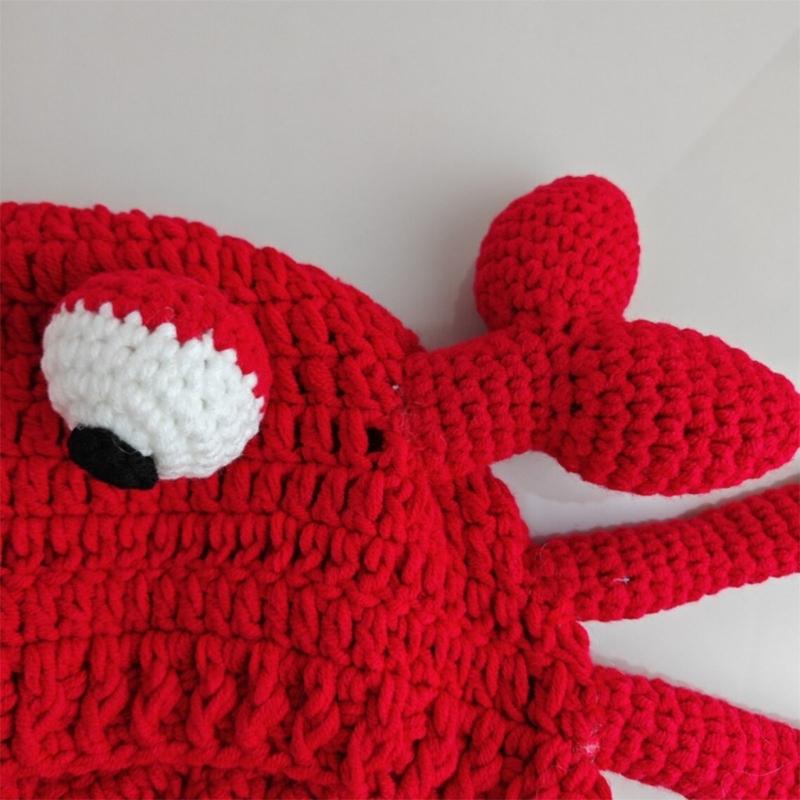 Knitted Hat Crab Claw for Girls Y2K-GIRL Hat Crocheted Claw Slouchy Designs